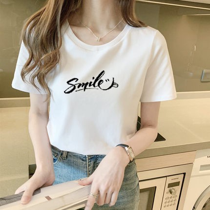 SMILE statement t-shirt/shirt tees printed TSHIRT FOR WOMEN